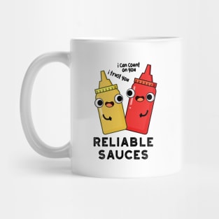 Reliable Sauces Funny Food Pun Mug